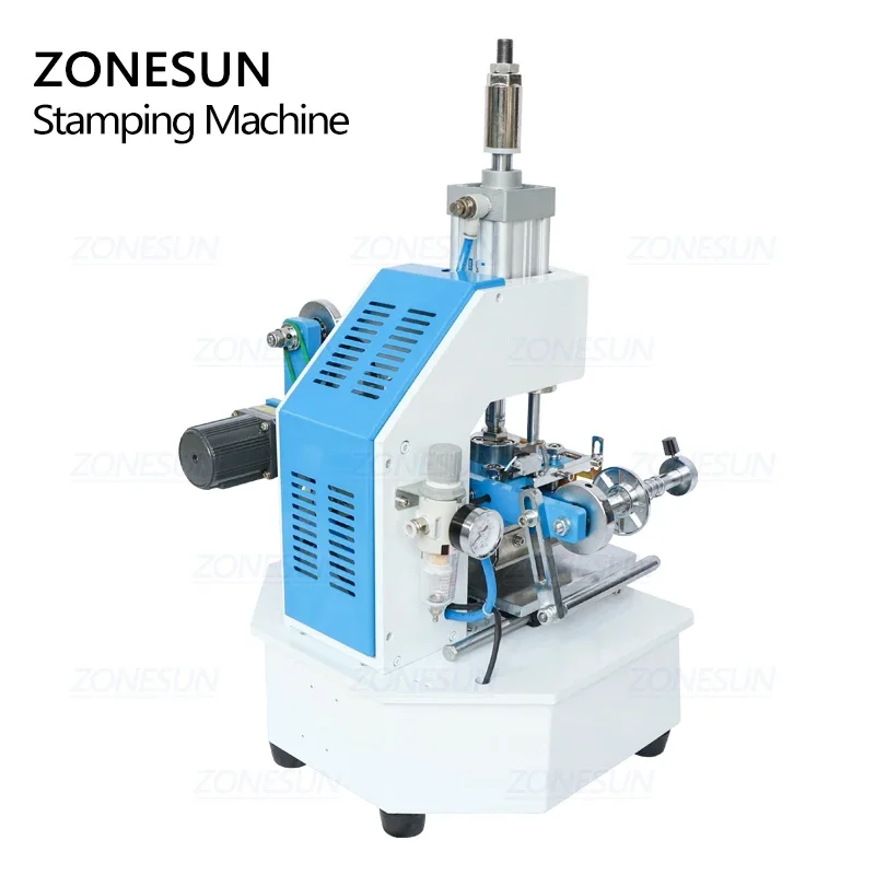 ZONESUN ZY-819E آلة ختم أوتوماتيكية آلة تجعيد الشعار الجلدي آلة كلمات الضغط ختم بطاقة الاسم #5