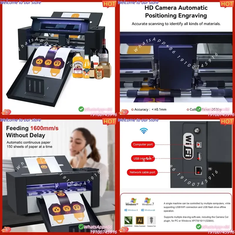 CE Certificate ZD350 Ultra Dual Head Voice Coil Servo Motor Die Cut Creasing Cut Making Box Auto Contour Auto Feeding Sheet