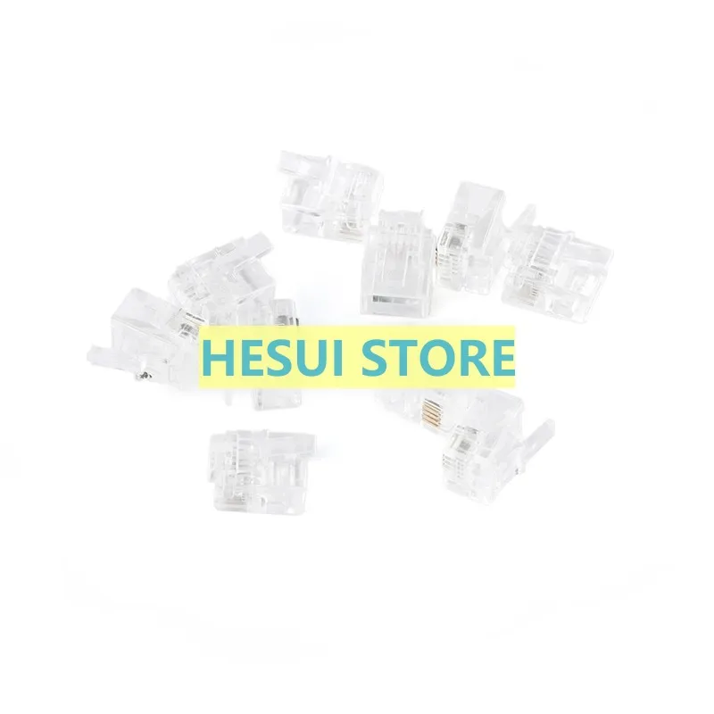 1/5 PCS RJ11 Phone crystal head four core 6P4C phone crystal head 2-4 core wire general purpose