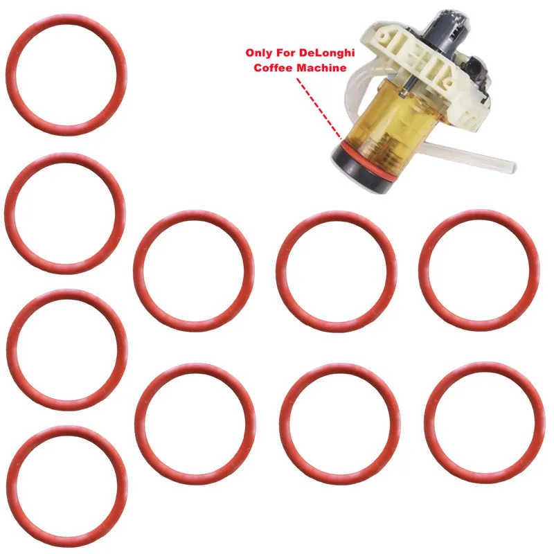 For DeLonghi Coffee Machine Brewing Group Seal Ring Replacement 10pcs Food-grade Silicone O-ring for DeLonghi Espresso Machine