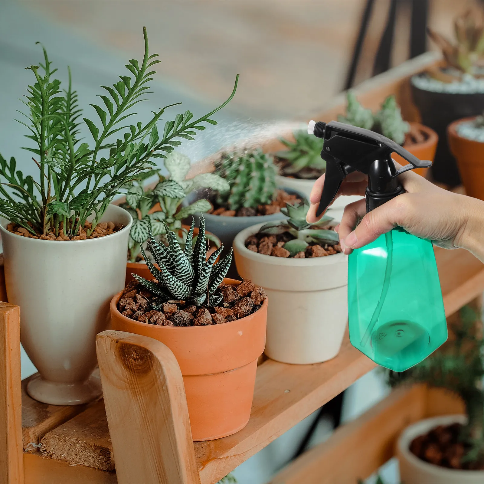 2Pcs Plant Watering Can Reusable Plastic Sprayer Bottle Lightweight Portable Garden Water Sprayer for Home Office Plants view 5