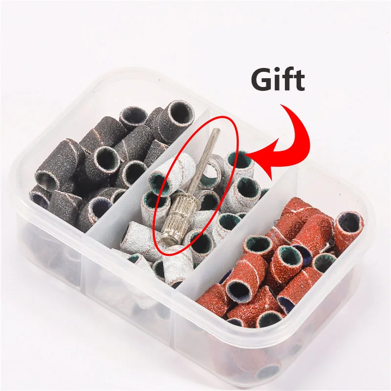 75/100 قطعة محاصر مسمار الرملي العصابات مع مغزل لقمة ثقب مسمار صغير المقاوم للصدأ العصابات مغزل للأظافر هلام البولندية إزالة أدوات