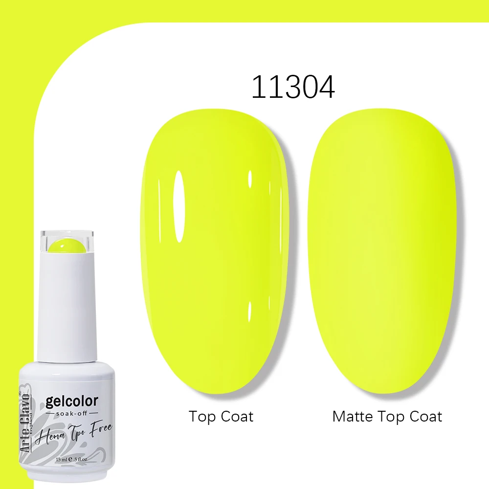Arte Clavo Gel Nagellak 400 Kleuren 15 ml Semi Permanente Gel Vernis Base Top Coat Nail Art Manicure Losweken LED UV Salon Gel