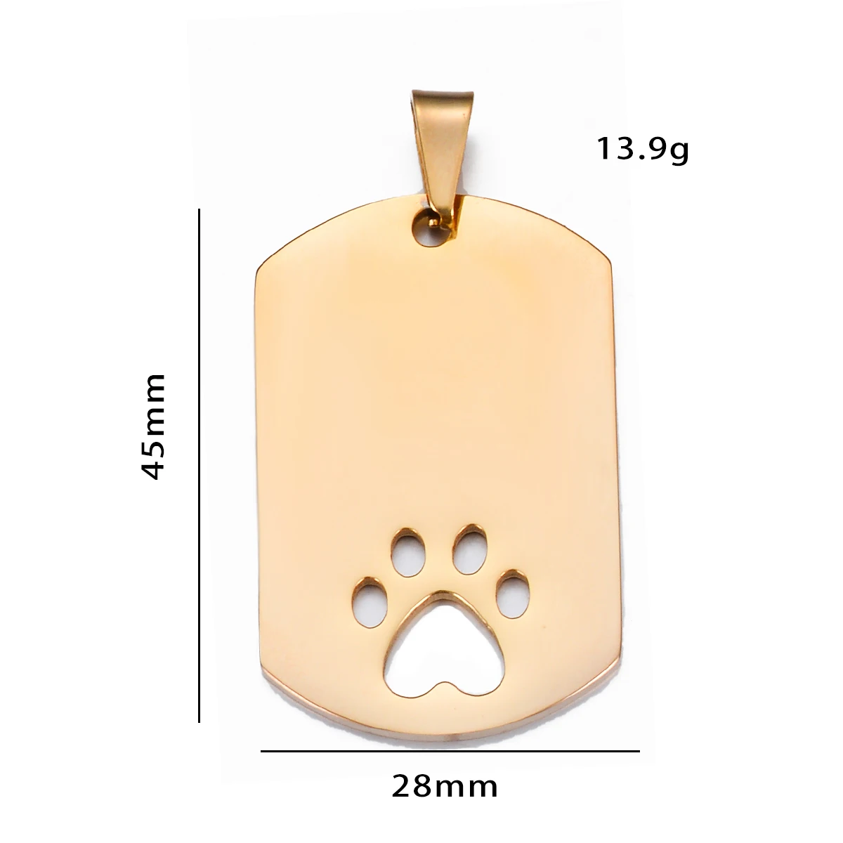 5Pcs Dog Bone Blank Mirror Polishing Stainless Steel Pet Paw ID Name Tag Pendant DIY Necklace Jewelry Accessories Wholesale