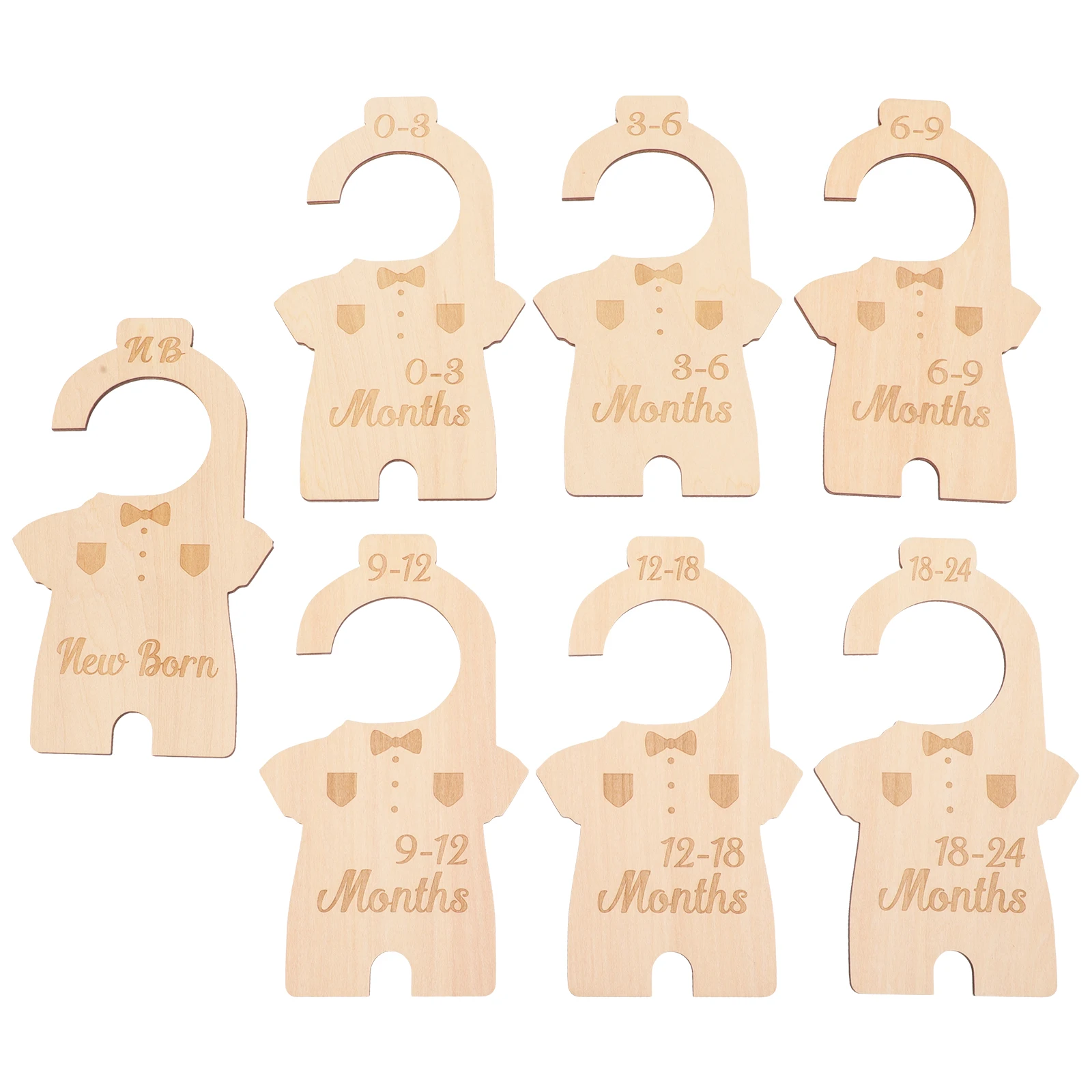 

7pcs Clothes Kids Hangers Baby Hangers Closet ganizers Kids Room Wood Construction Long Lasting