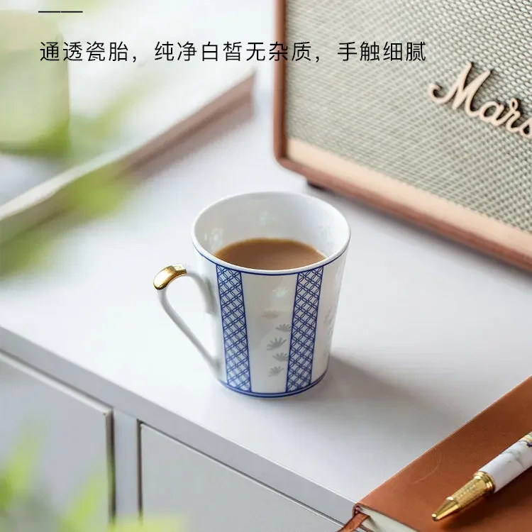 DSA Linglong porcelain mug, water cup, ceramic ware, cute and exquisite ladies' Jingdezhen tea cup, office brewing teacup