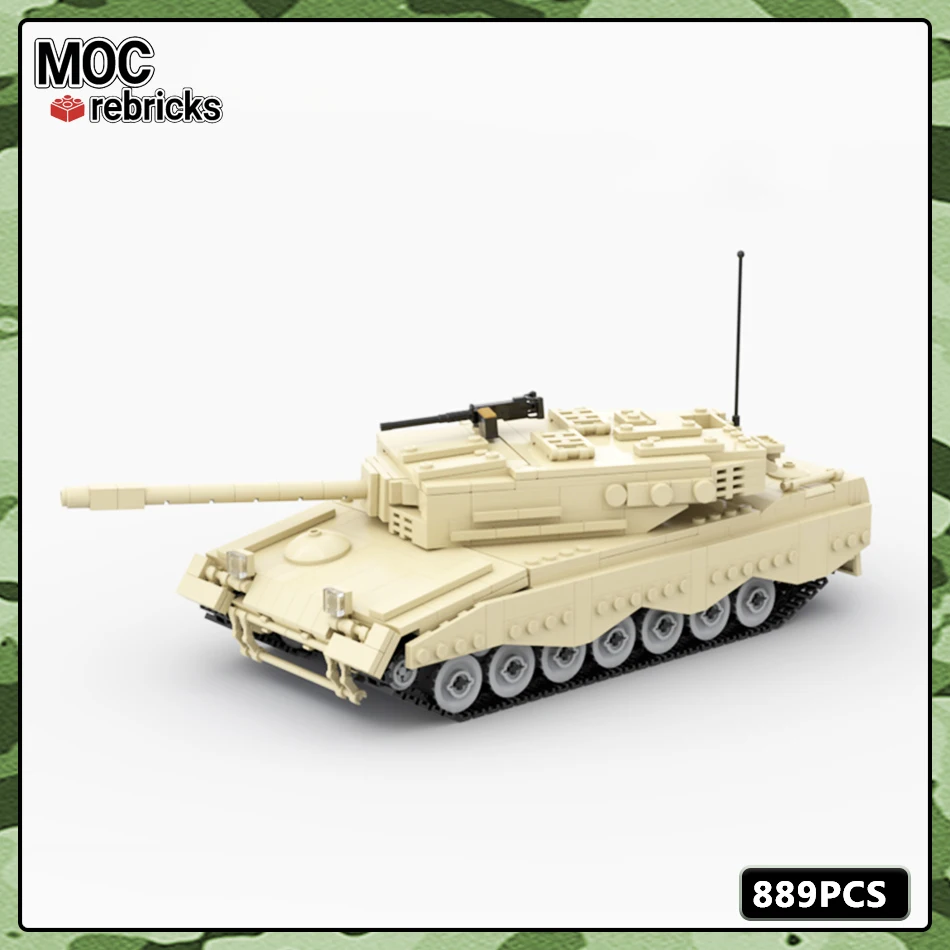 Military Series MOC Bricks WWⅡ Leopard A4 Main Battle Tank Building Block Collage Model DIY Kids Toys Hobbies Holiday Gifts