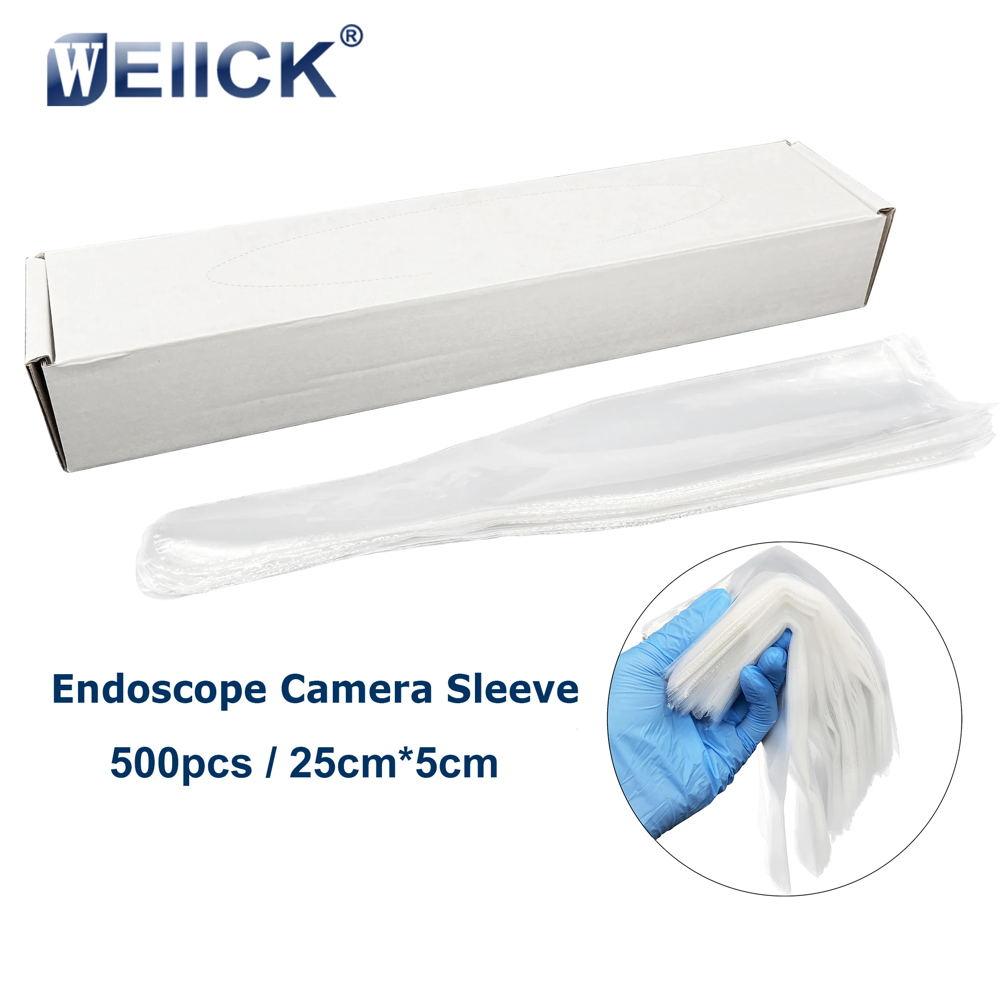 500 Pcs/Box Disposable Dental Oral Intraoral Camera Sheath/Sleeve/Cover For Dentist Lab Endoscope Film Handle Sleeve 25*5cm