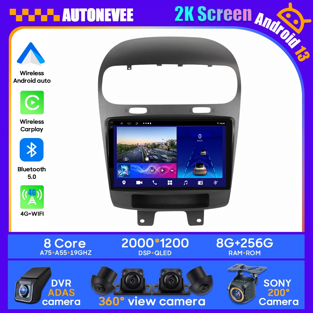 

Auto Radio Android For Dodge Journey Fiat Leap 2012-2020 Car No 2din Navigation GPS DVD Player Video Multimedia Head Unit 2 din