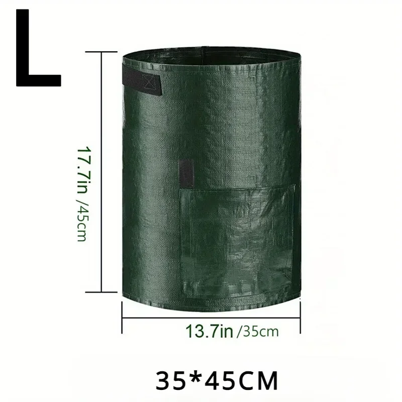 S/M/L Garden Plant Growing Bags PE Vegetable Plant Culture Bag DIY Grow Potatoes Carrots Outdoor Garden Pots