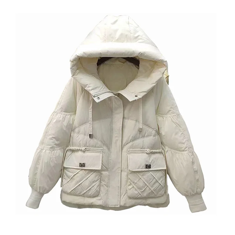 

Big Pocket Hooded Parkas Winter Women's Cold Coat Thicken Warm Cotton Padded Jackets Female 2023 Korean Loose Down Cotton Coat