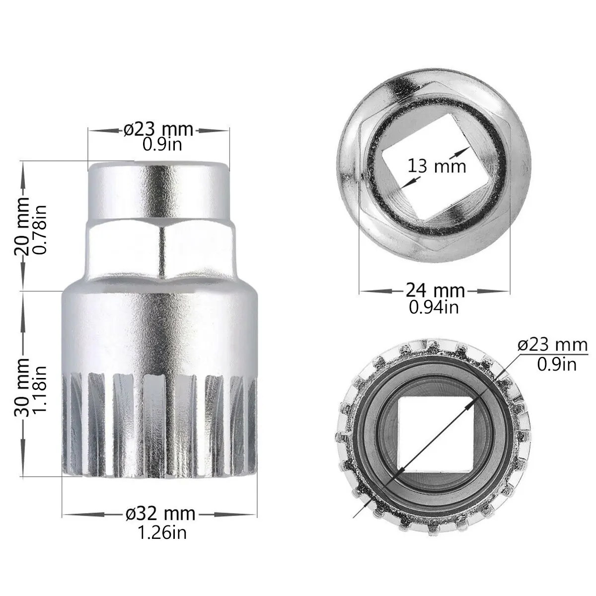 Kit di strumenti per la riparazione di mountain bike da 4 pezzi Set di strumenti per la manutenzione della bicicletta da ciclismo all'aperto con dispositivo di rimozione del frusta della catena Dispositivo di rimozione del movimento centrale