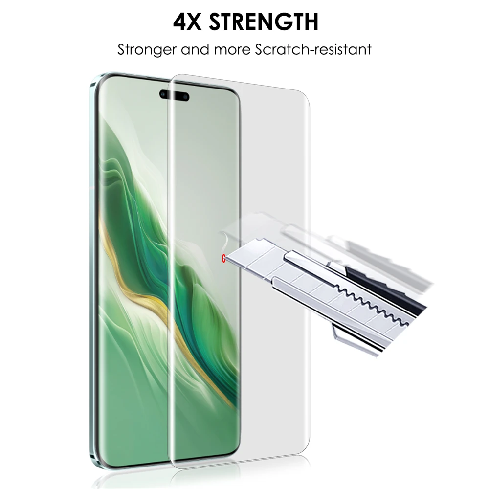 Akcoo Magic6 Pro Screen Protector Edge to Edge Coverage UV Tempered Glass Film for Honor Magic 6 Pro 5G Screenguard 9H hardness