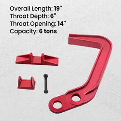 6pcs TON Deep Hook Auto Body Frame Jumbo Hook Pulling Clamp Chassis Dent Puller New