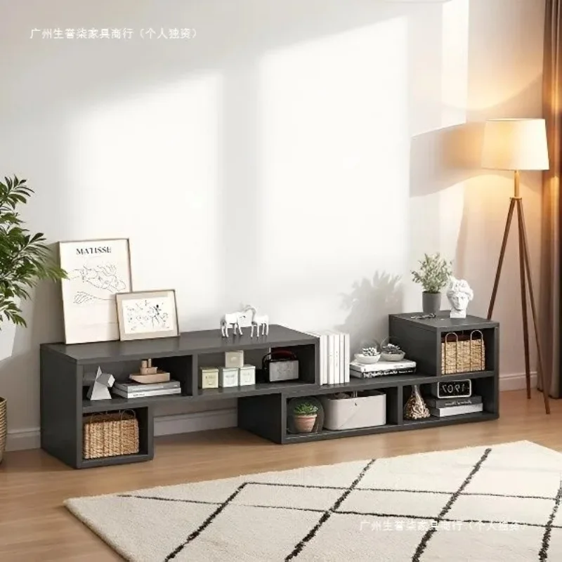 Retractable storage cabinet Floor-to-ceiling lattice low cabinet Tensile locker Shelf Floor-to-ceiling double-layer