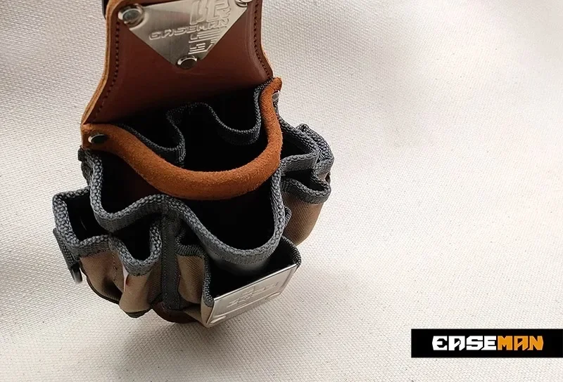 EASEMAN Werkzeug-Hüfttasche, Leder-Werkzeug-Organizer mit schnellem Aufhängehaken, professionelle Aufbewahrungstasche, multifunktionales Zubehör – Detail 3