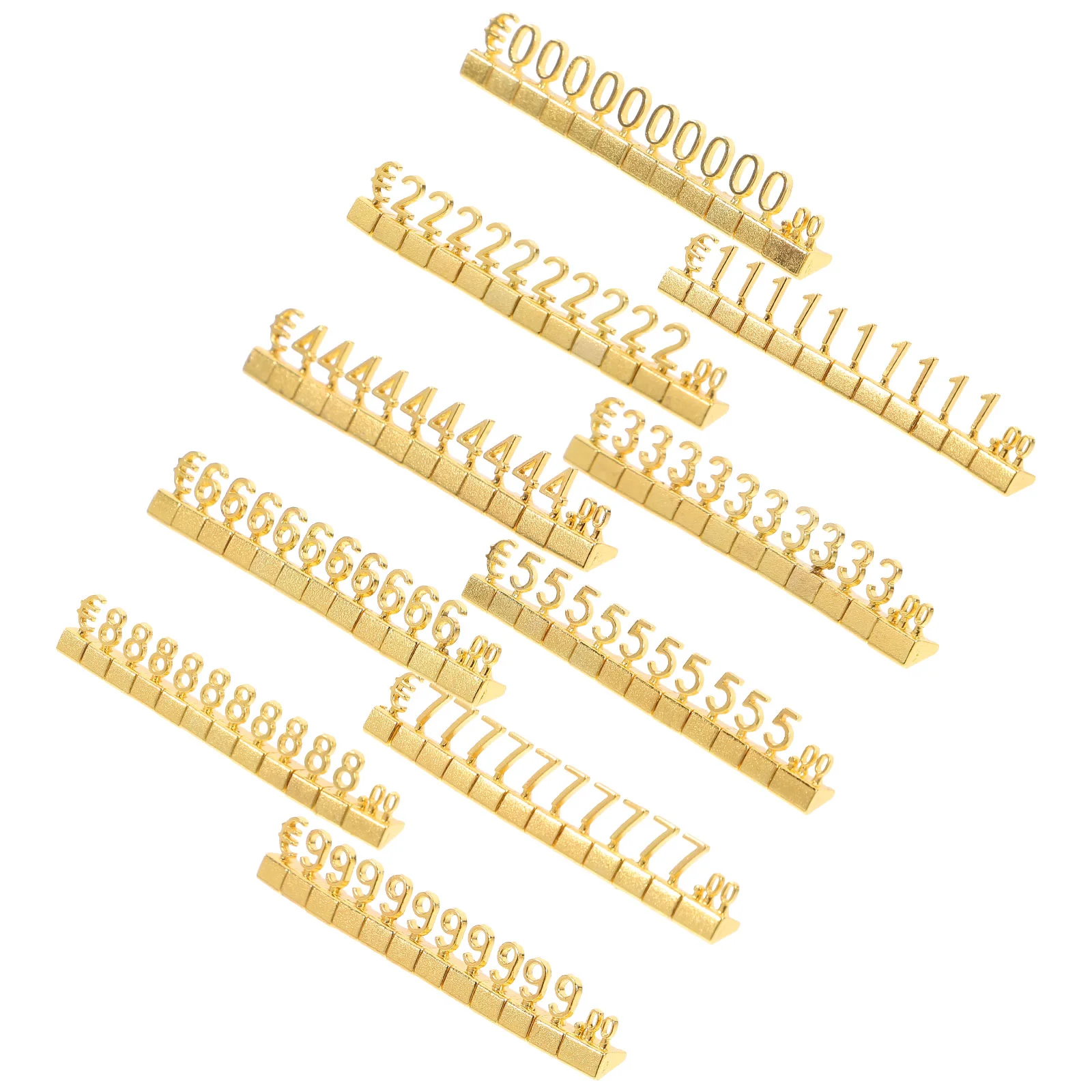 금속 가격표 표시 랙 쥬얼리 태그, 합금 소매 디스플레이, 글자 라벨, 10 개