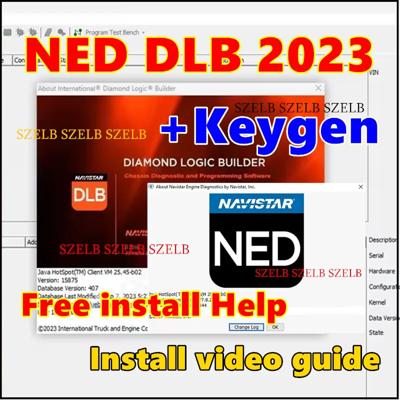 2026 Hot NED 2023 + DLB 2023 Navistar Engine Diagnostics Diamond Logic Builder +ServiceMaxx J1939 +Unlimited Keygen Free Install