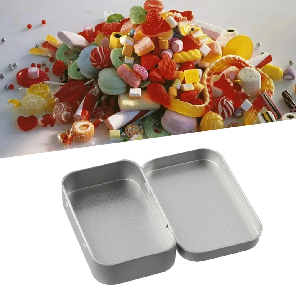 1pc Mini Metal Box Tin-Plated Slide Cover Storage Box Wedding Jewelry Pill Cases Portable Boxes Container Cosmetic Organizer