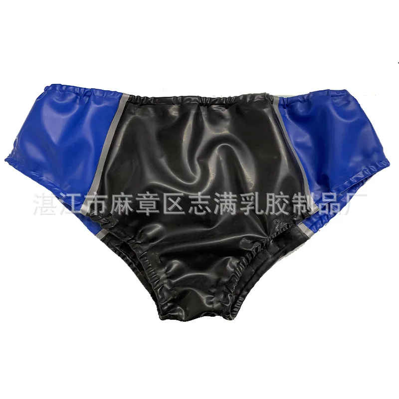 

Malaysia Imported Natural Latex Men's Sexy Latex Underwear Fetish Rubber Pants Elastic Band Factory Wholesale