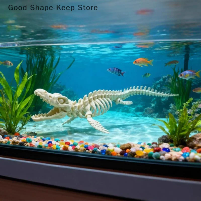 Premium-Mosasaurus-Dinosaurier-Skelett-Modell, ideale Nachbildung für Aquarium- und Aquarium-Dekoration