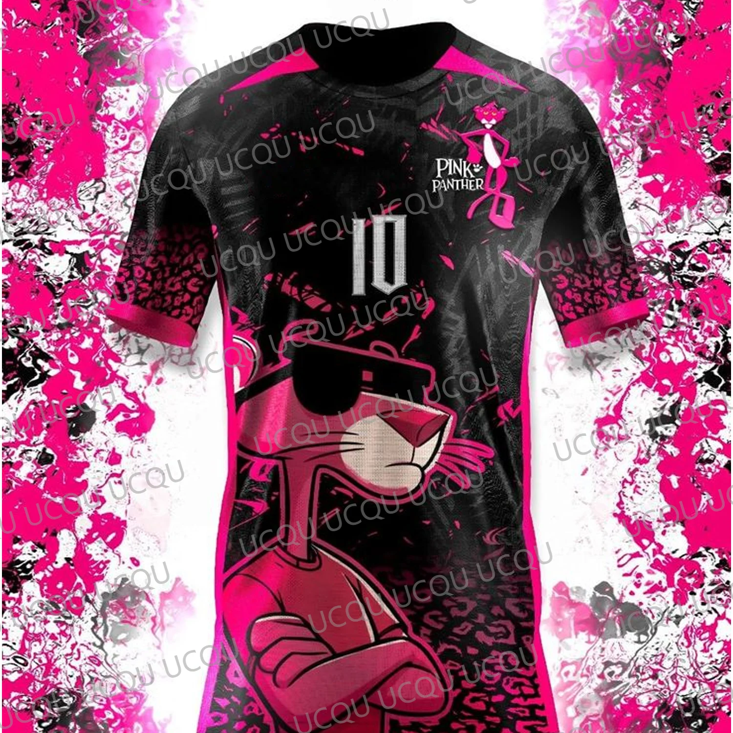 Pink Panther Football Jersey for Adults and Kids, Oversized Soccer Jersey, Cosplay Tops, Special Design, Summer, New Arrival,