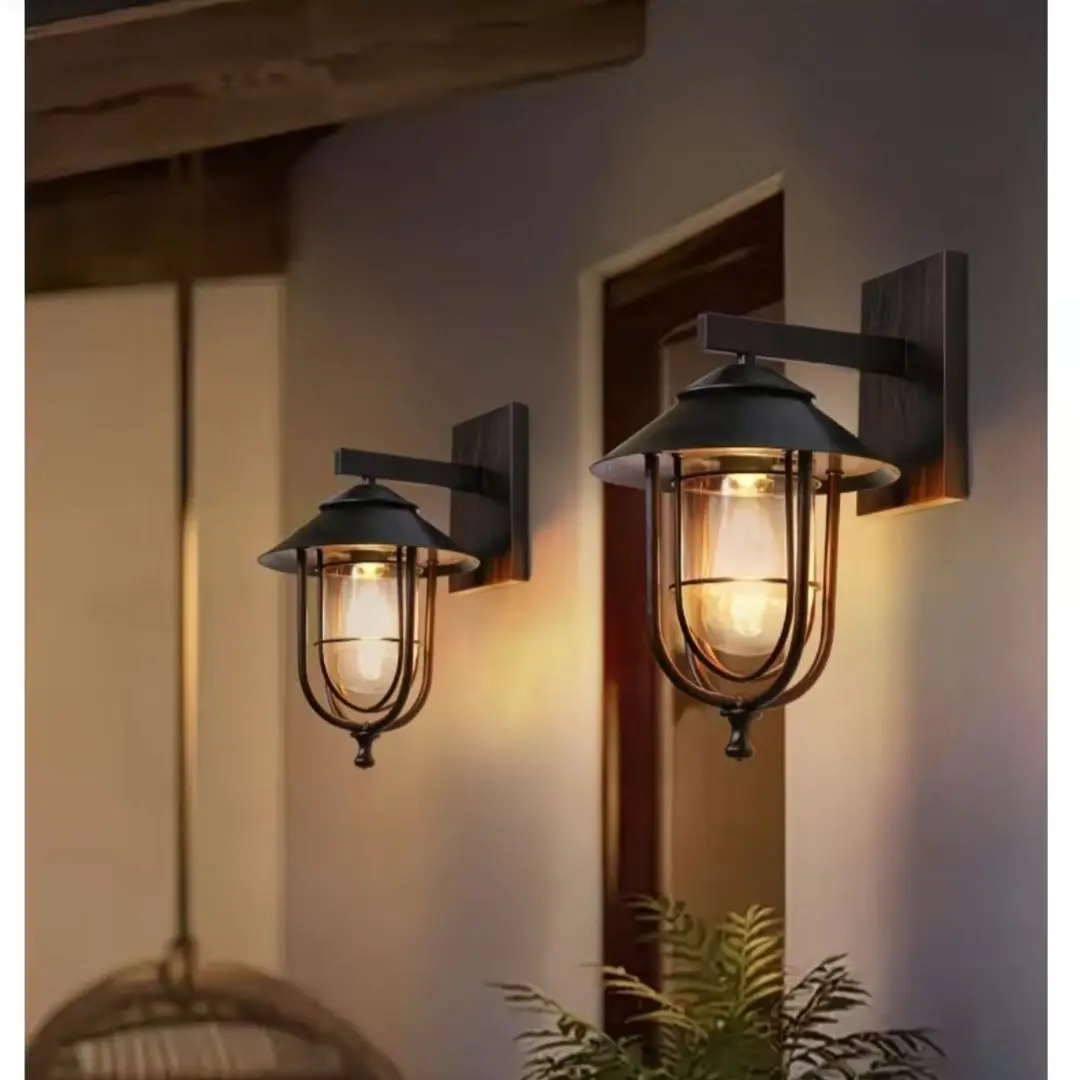 

Настенный светильник Villa на открытом воздухе в виде птичьей клетки, водонепроницаемый настенный светильник в стиле ретро, светодиодные фонари на столбах с обеих сторон двери