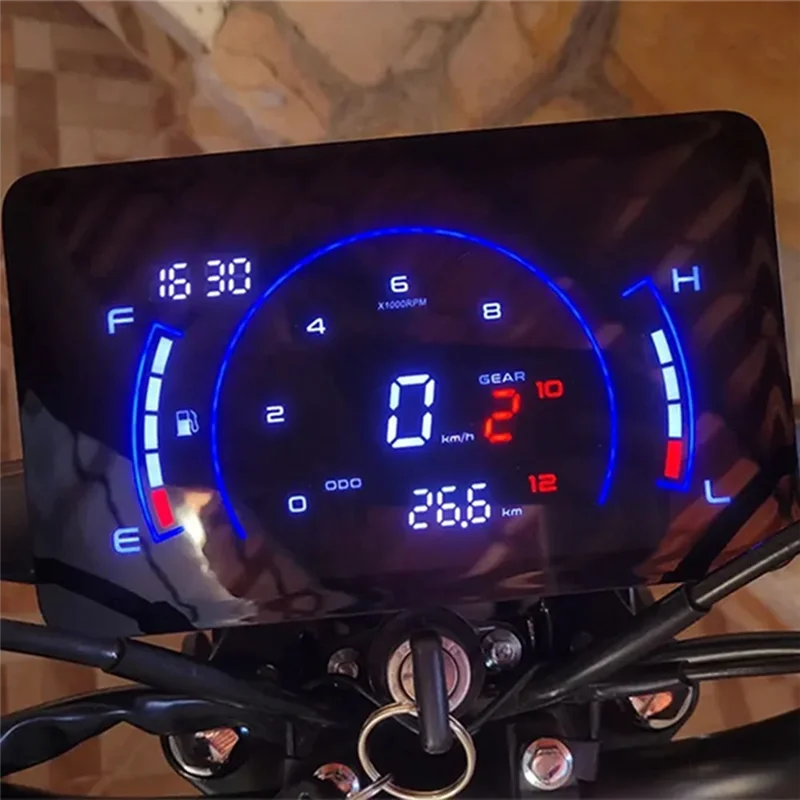 لوحة القيادة عداد السرعة مقياس سرعة الدوران عداد المسافات شاشة LCD عرض لهوندا GL150 GL-150 البضائع للدراجات النارية YBR125 #6