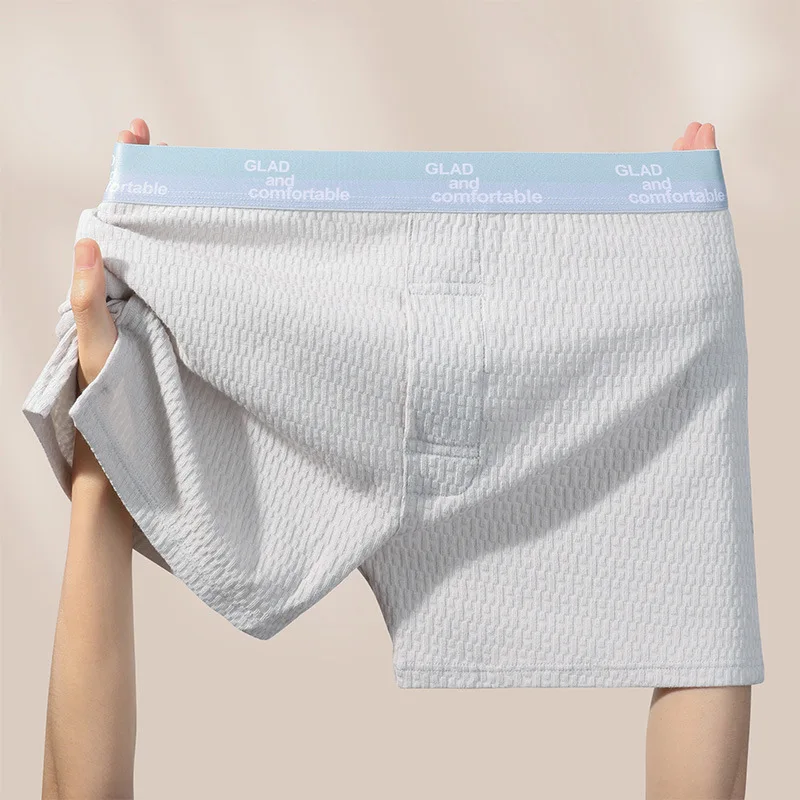 Men's Aro Pants Cotton Plus-Size Underwear, Men's Boxer Briefs, Loose Fit, Breathable, Youth Home Shorts, Four-Corner Underwear