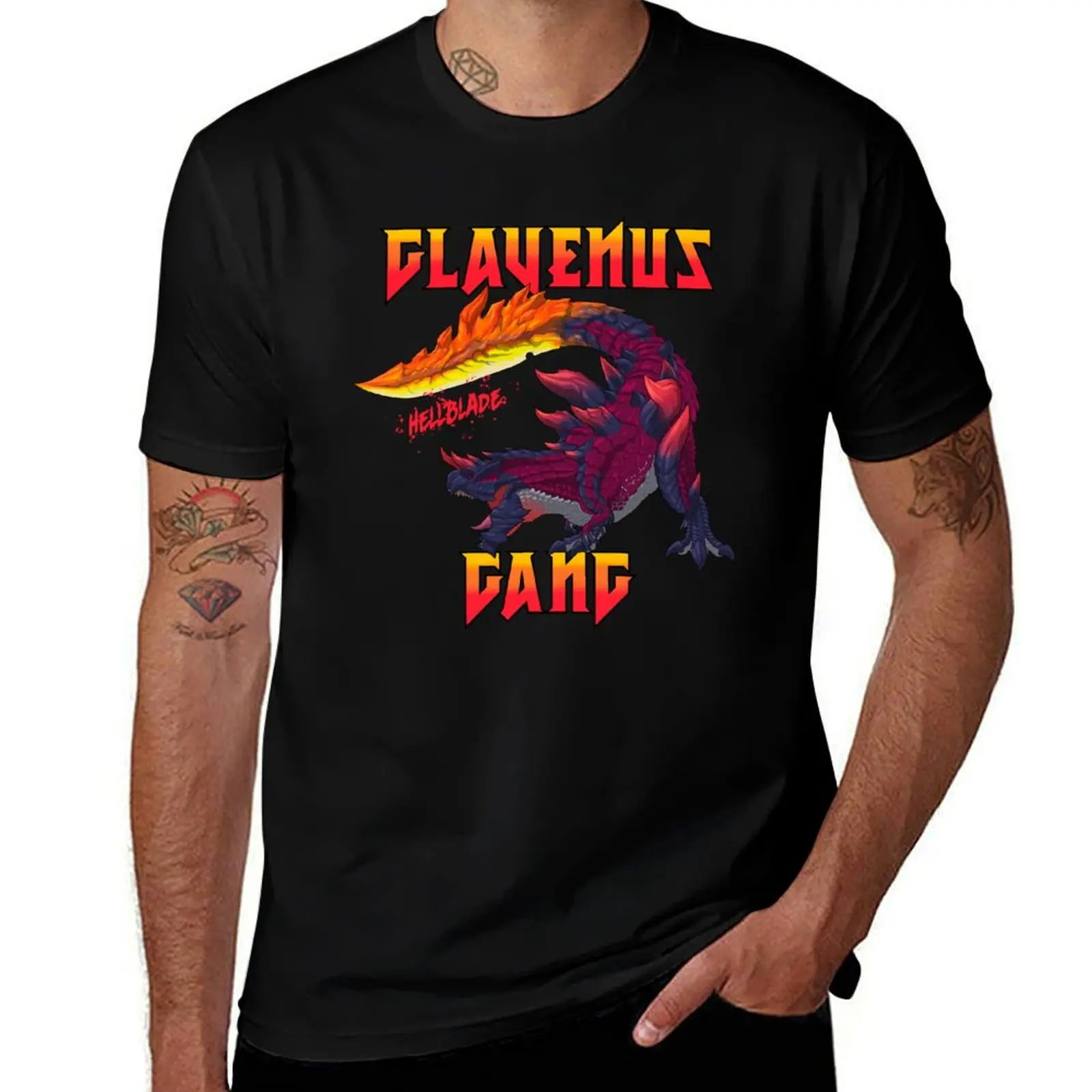 Glavenus Gang - Hellblade Edition T-Shirt cotton graphic tees shirts graphic tees black t shirts for men