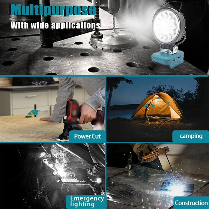 The New LED Outdoor Work Light For  BL1830 30W Work LED Light For Engineering Lighting And Shooting