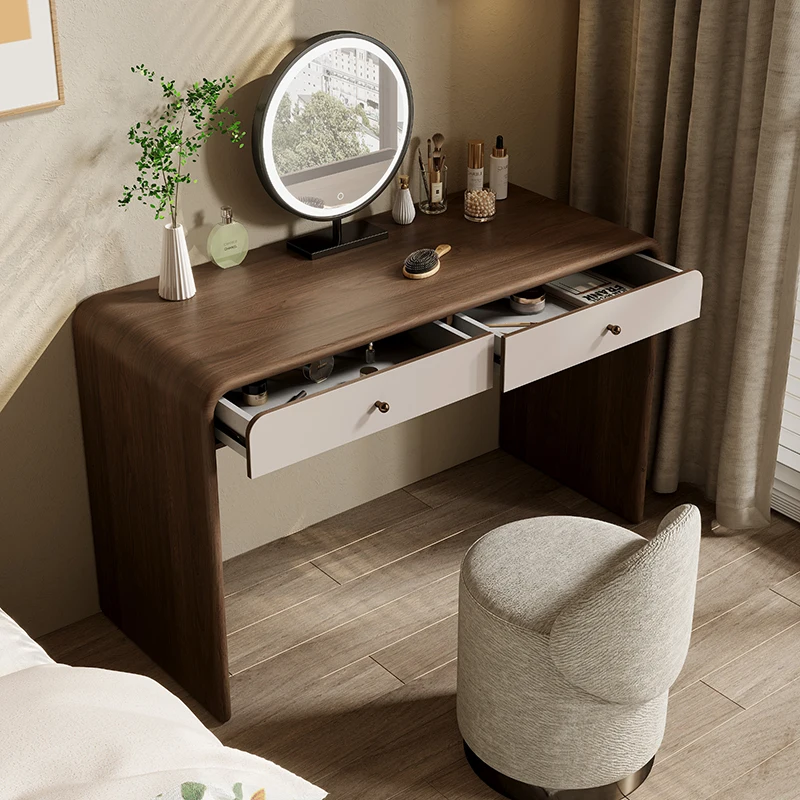 Mirror Desk Chair Bedroom Makeup Vanity Table Storage Drawers Dressing Table Cabinet Mobile