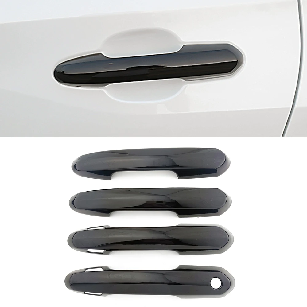 

For Toyota Rav4 XA50 Highlander XU70 2020-2025 Glossy Piano Black Exterior Door Handle Cover Anti Scratch Caps Protector Decor