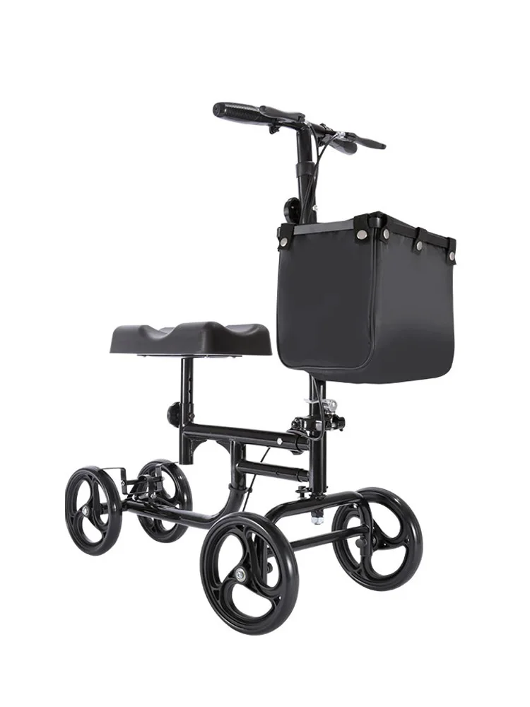 Elderly and Disabled Fracture Walker Trolley Four-Wheel Auxiliary Walking