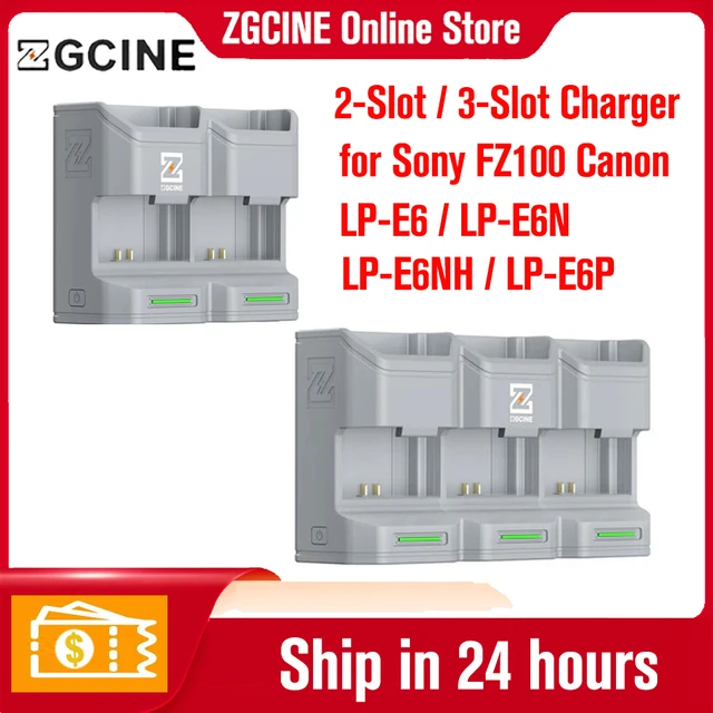 ZGCINE PC-LPE6 FZ100 Carregador para Sony e Canon