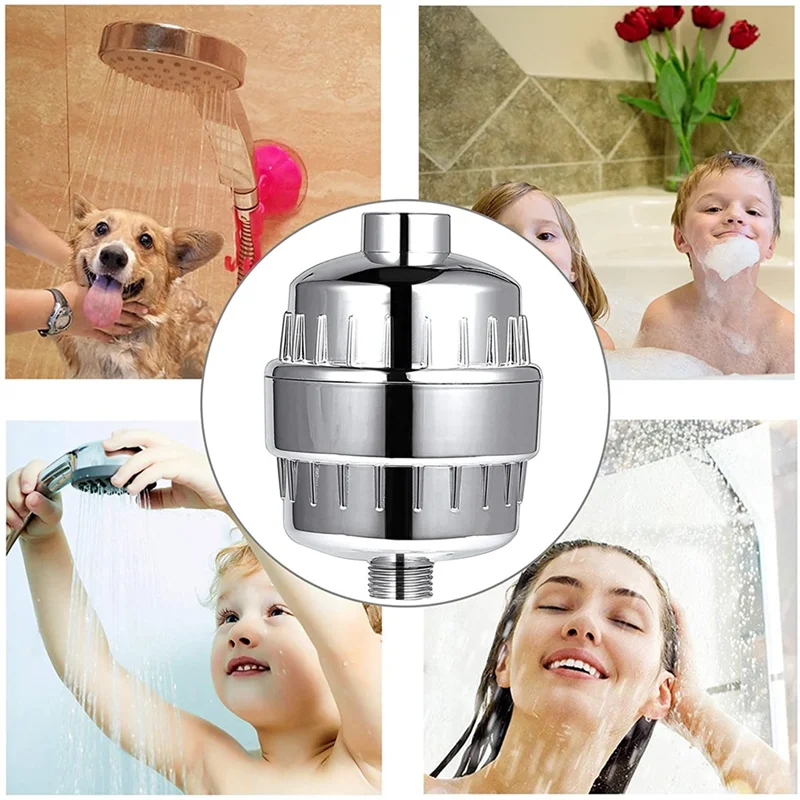 Shower Water Filter Remove Chlorine Heavy Metals Filtered Showers