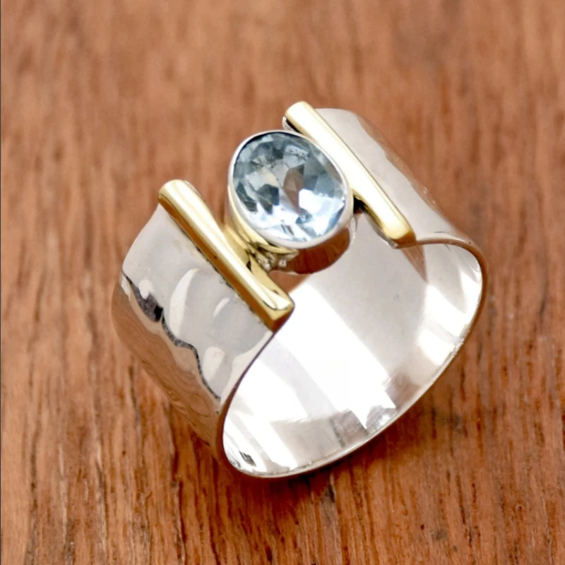 Anillo de mujer geométrico de cara ancha de circonia con ajuste de tendencia Vintage, diseño de nicho, accesorios de joyería para vacaciones, regalos