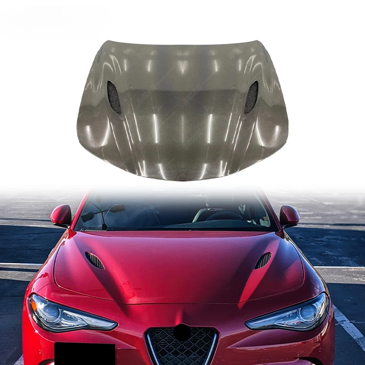 

MASALUN Factory Direct Price Carbon fiber Engine Hood For Alfa Romeo Giulia Auto Parts Engine Bonnet