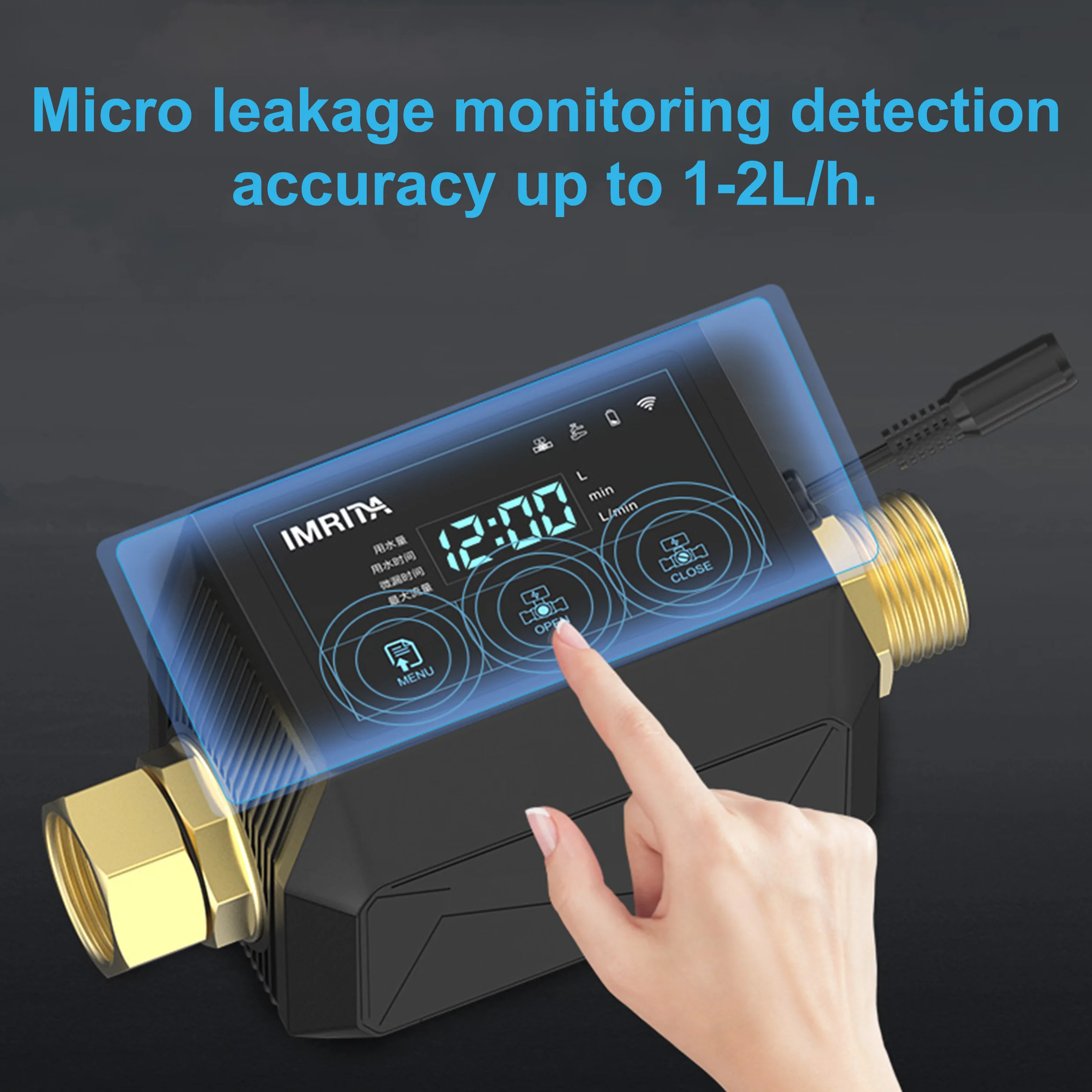 Smart Home Remote Control WIFI Water Leak Detector Leakproof Valve For Auto Shut Off