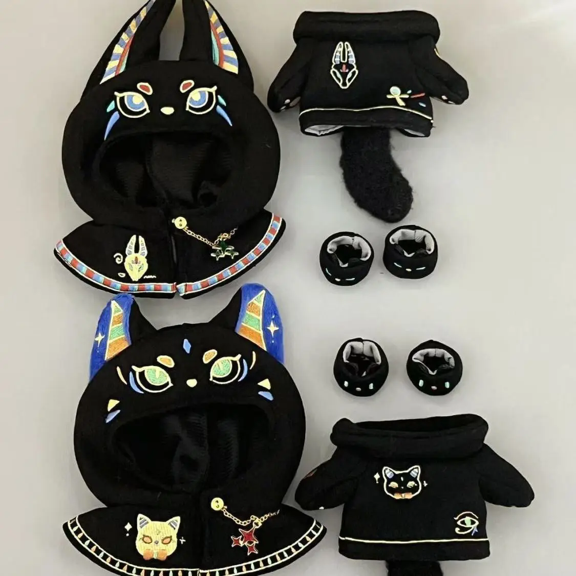 

20 см хлопковая кукольная одежда, черный кот, милый робот, игрушки для кошек, аксессуары, наряд для куклы идола, универсальный аксессуар для кукольной одежды