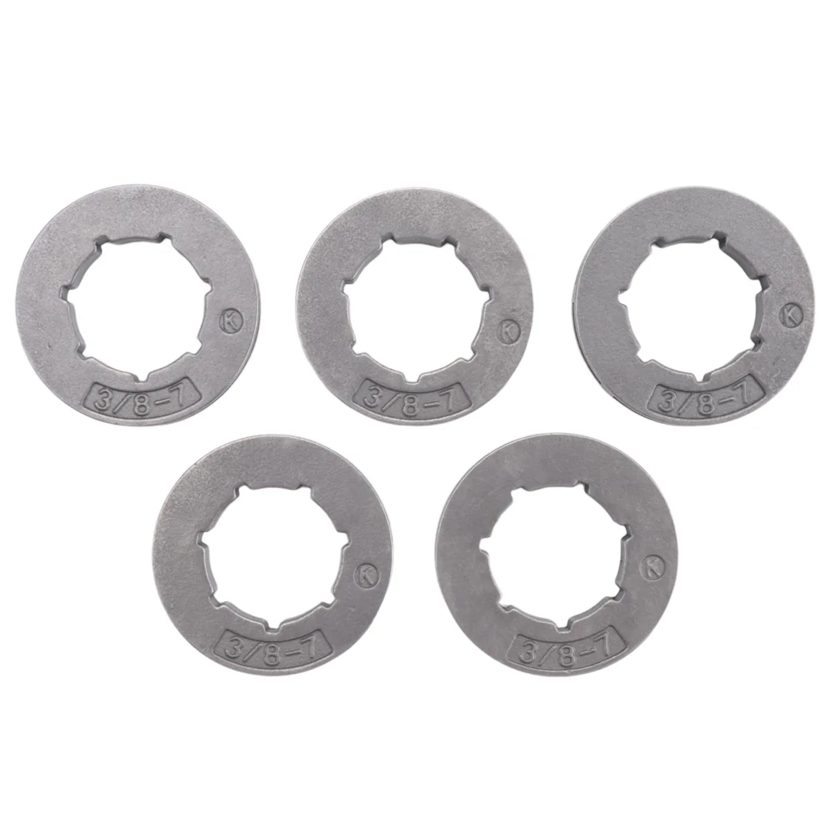 Jante de pignon pour tronçonneuse, pas de 3/8 pouces, 7 dents, 19mm, Stihl MS360, MS310, Husqvarna 154, 254, 50, 51, 55, pièces de rechange 18720, 5 pièces