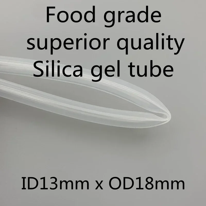 1Meter Silicone Tube ID 13mm x OD 18mm Food Grade Flexible Drink Plomberie Pipe Temperature Resistance Nontoxic Transparent Tube