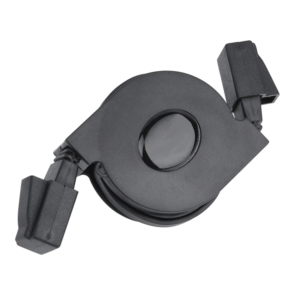 1pc Network Cable Durable Anti-wear Compact Design New 1m/2m Adjustable Retractable CAT6 RJ45 Lan Network Cable Cord Black