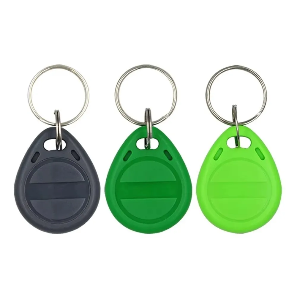 New EM4305 Chip RFID Key Fob Rewritable Plastic ID Tag Card Waterproof Water Drop Shape Duplicate Keychain Proximity Use