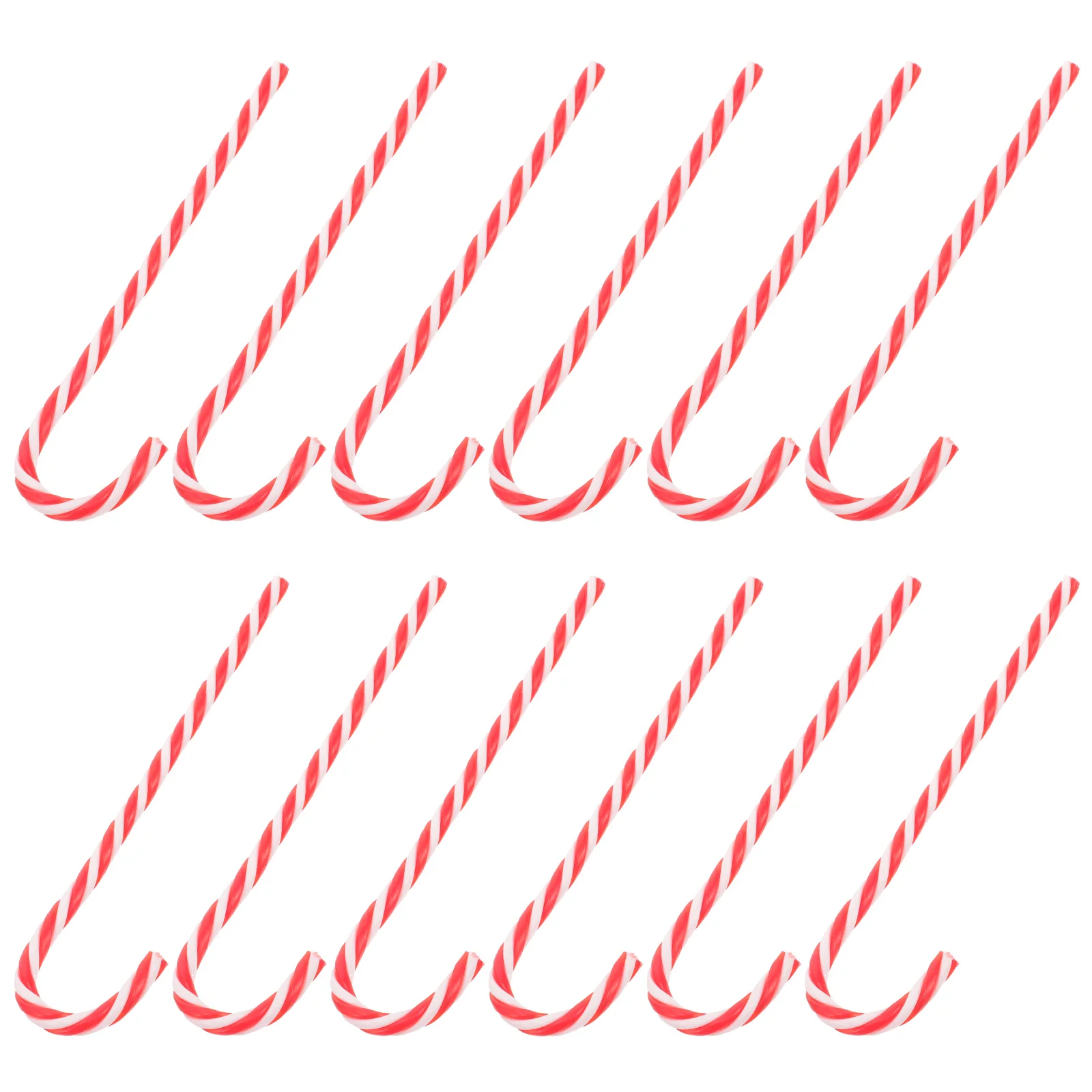 

12 Pcs Twinkling Candy Cane for Kids Crutch Durable Colorful Christmas Tree Decoration Red White