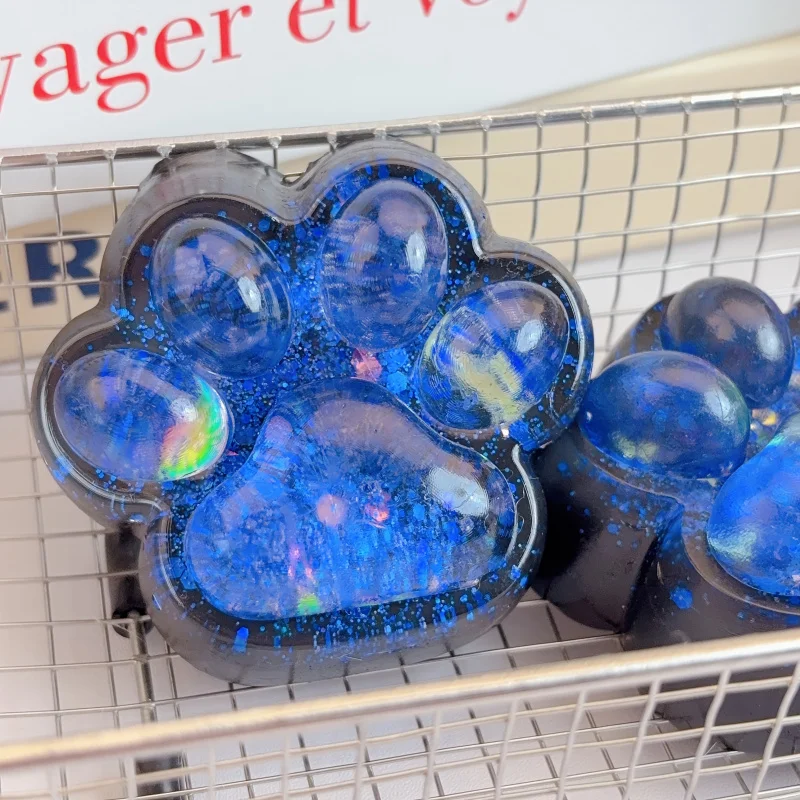 

✨Glitter Cat Paw Squishy Toy✨ Slow Rising Stress Relief for Office Travel, Cute Mini Fidget Gift for Kids Adults