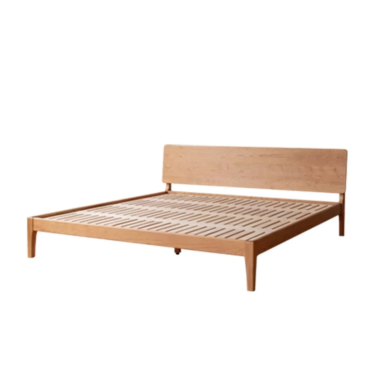 

Chihiro bed simple 1.5 single white oak master bedroom Japanese log 1.8 meters double bed