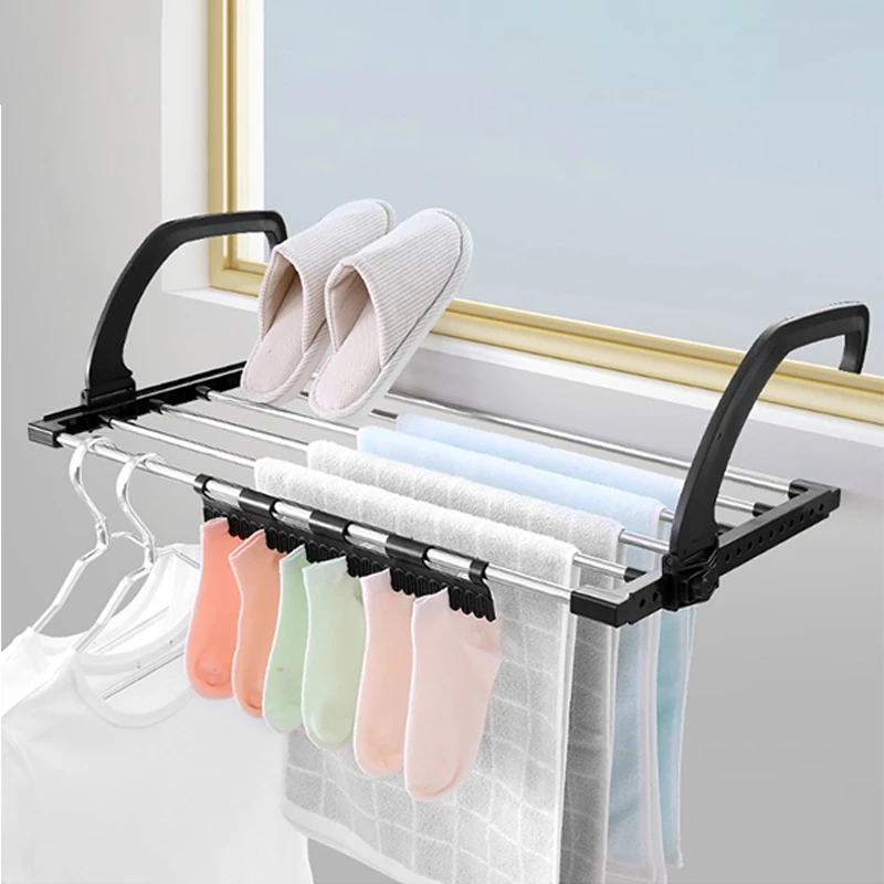 

Radiator Clothes Airer Foldable Radiator Drying Rack 42-72CM Extendable Radiator Clothes Drying Rack Balcony Stainless Steel