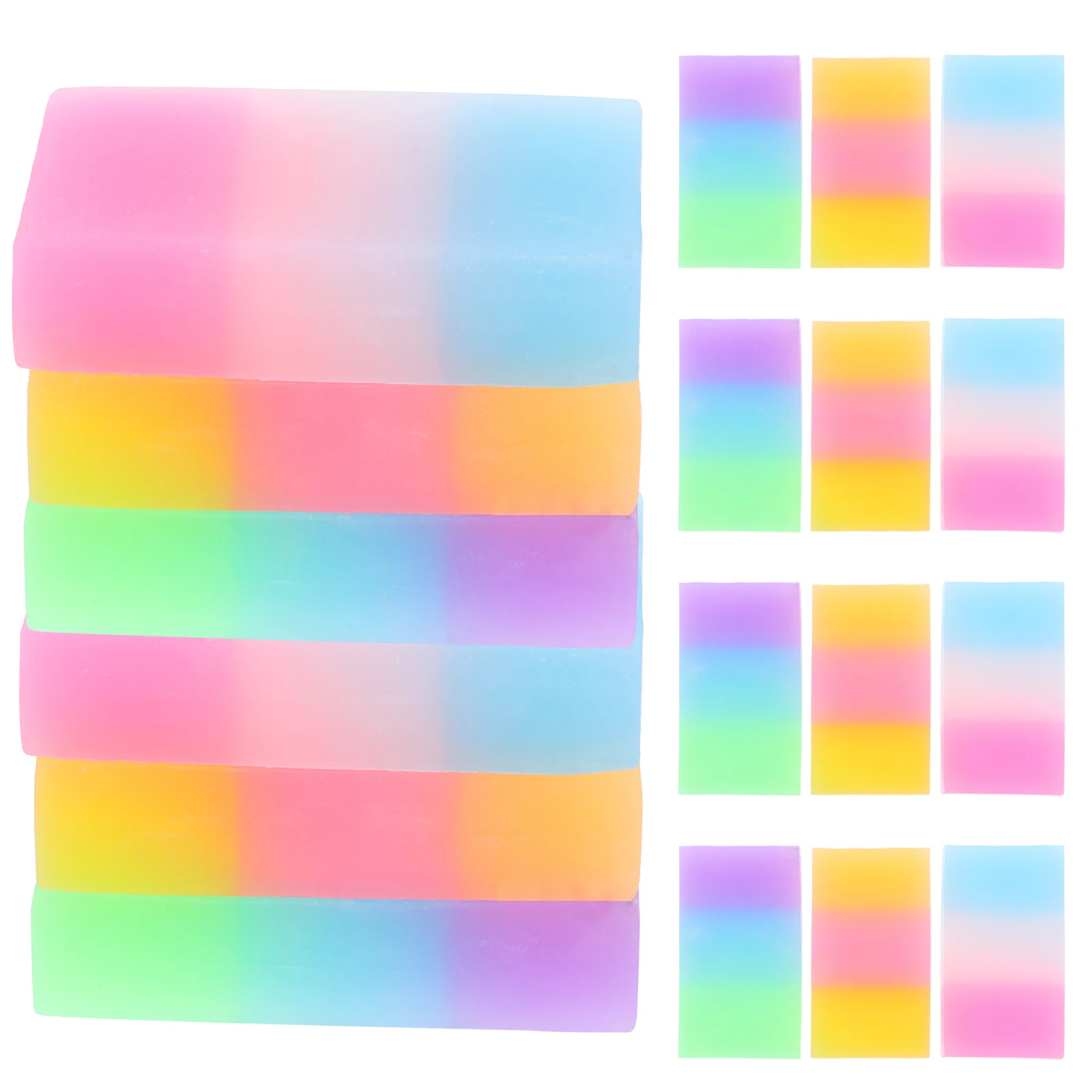 

BUTIFULSIC 36Pcs Jelly Erasers Colored Pencil Drawing Cartoon Decor Stationery Accessory