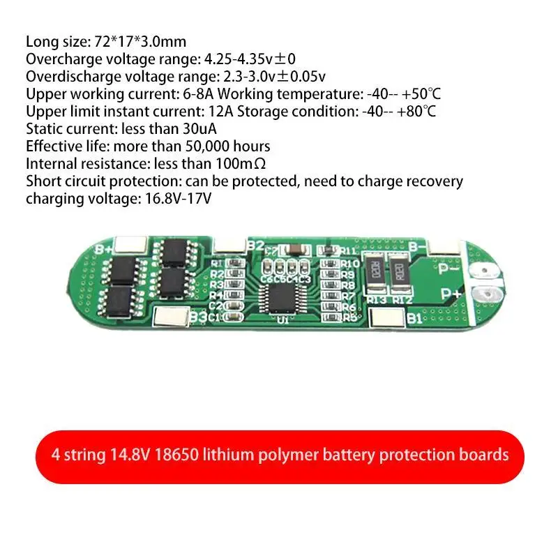 4S 12A 16v Li-ion 18650 BMS PCM battery protection board bms pcm for li-ion lipo battery cell pack